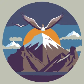 Mountain Birds Rocky Stickdatei