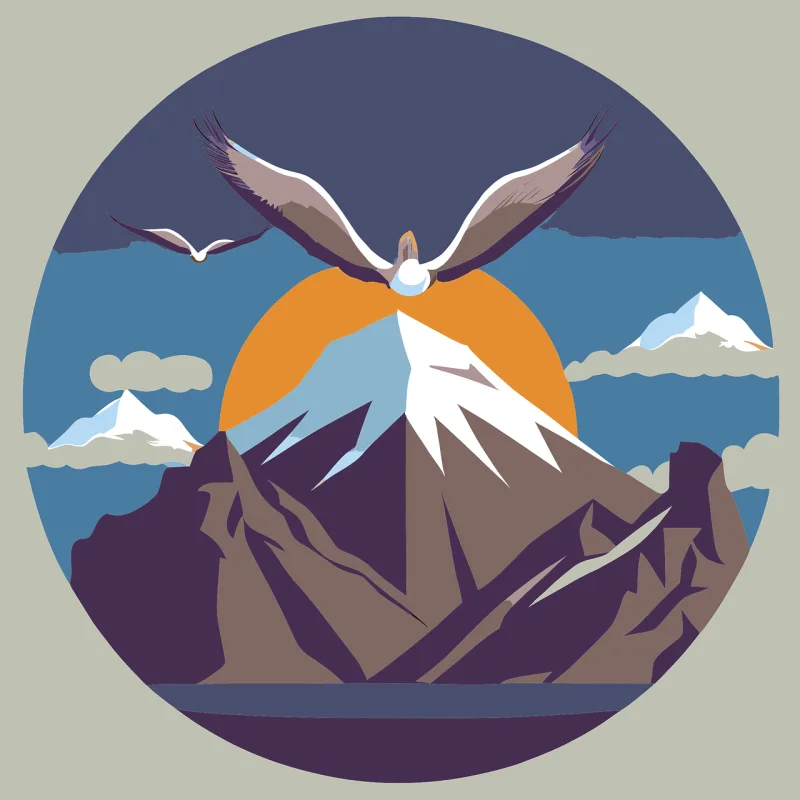 Mountain Birds Rocky Stickdatei – Natur