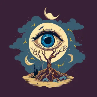 Eye Nature Tree Stickdatei