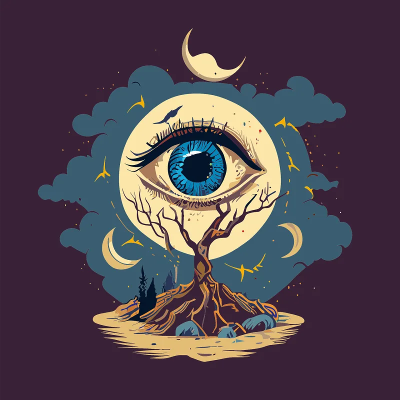 Eye Nature Tree Stickdatei – Natur