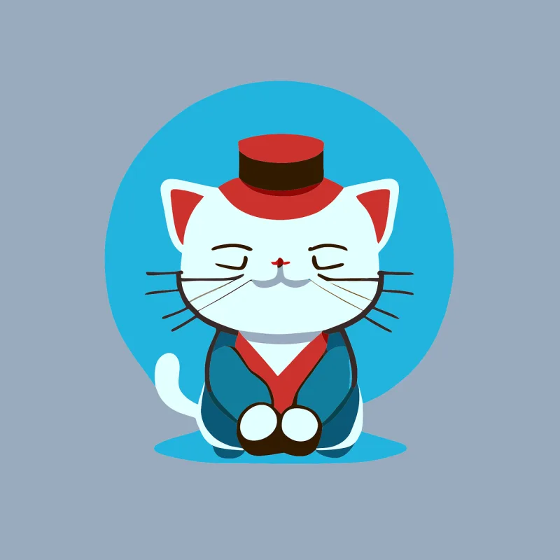 Cat Animal Hat Stickdatei – Tiere