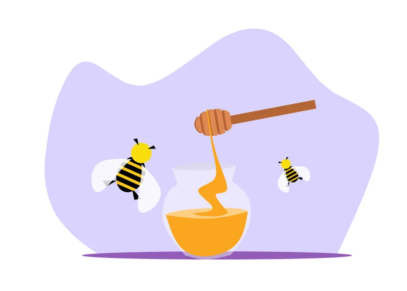 Honey Organic Bee Stickdatei – Tiere