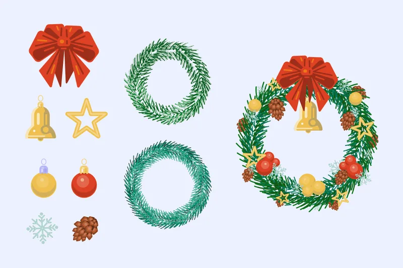 Christmas wreath Christmas Wreath Stickdatei – Weihnachten