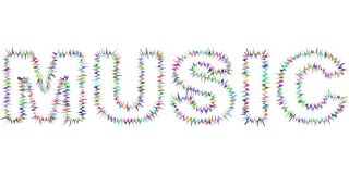 Waveform Music Typography Stickdatei