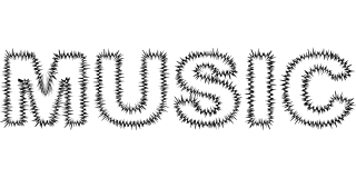 Waveform Music Typography Stickdatei