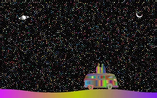 Couple Stars Sky Stickdatei – Herzen & Liebe