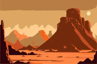 Canyon Travel Landscape Stickdatei
