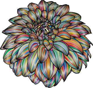 Dahlia Flower Decoration Stickdatei