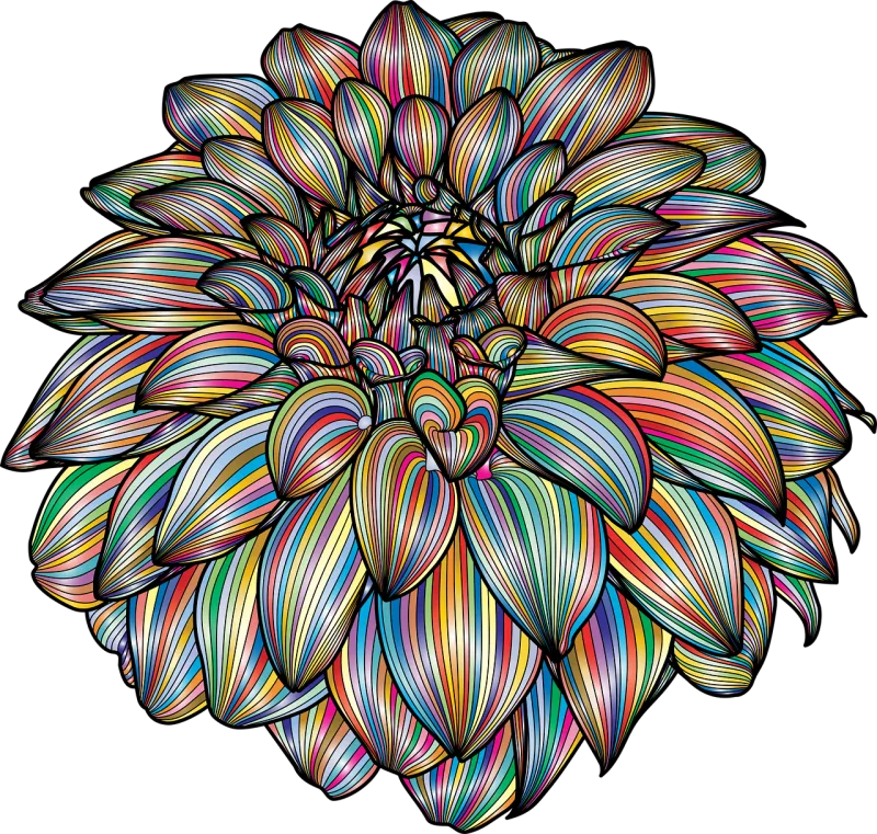 Dahlia Flower Decoration Stickdatei – Blumen
