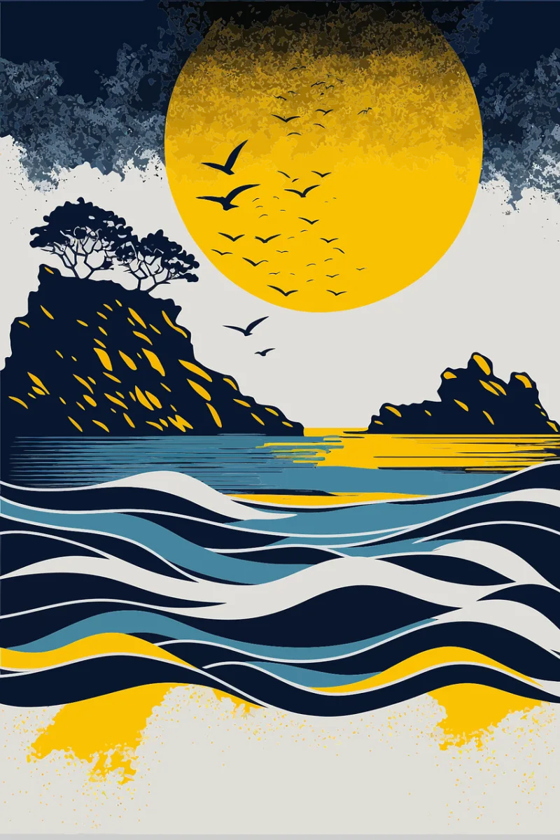 Sea Vista Ocean Stickdatei – Natur
