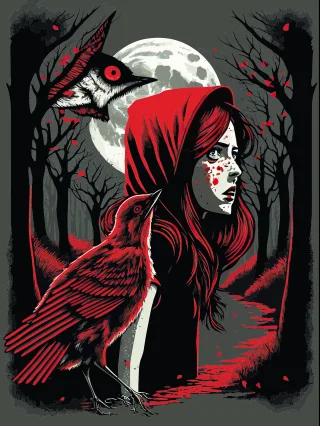 Little red riding hood Wolf Girl Stickdatei