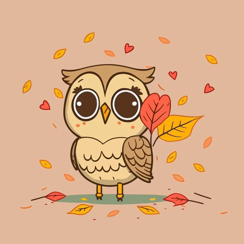 Owl Little owlet Fall Stickdatei – Tiere