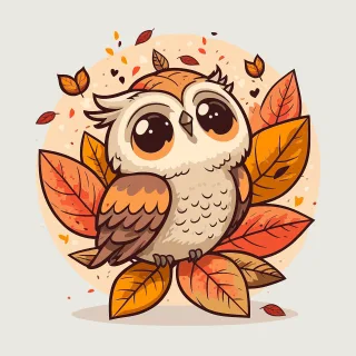 Owl Little owlet Fall Stickdatei – Tiere