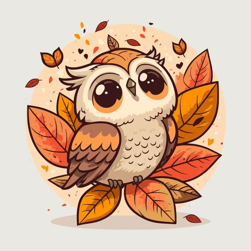 Owl Little owlet Fall Stickdatei – Tiere