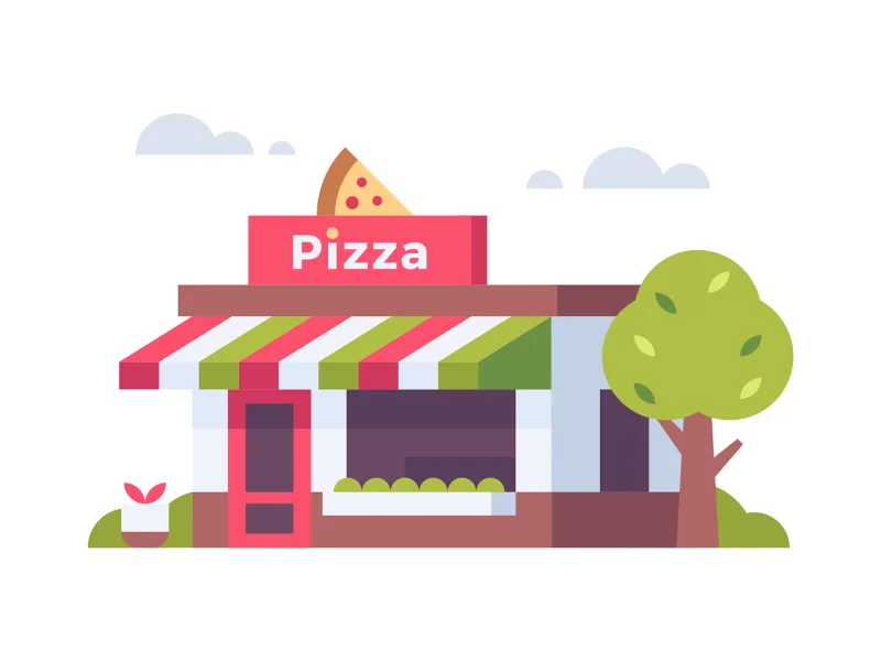 Pizza Shop Store Stickdatei – Essen & Trinken