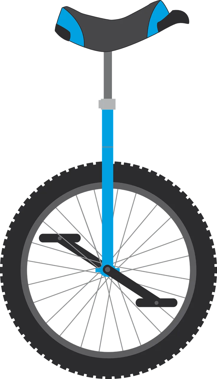 Unicycle Wheel Bicycle Stickdatei – Fahrzeuge