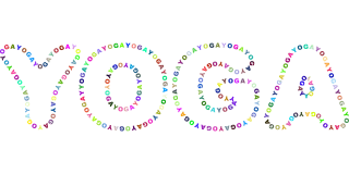 Yoga Typography Meditation Stickdatei