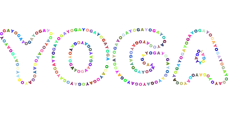 Yoga Typography Meditation Stickdatei – Sport