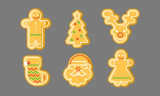 Cookies Christmas Gingerbread Stickdatei