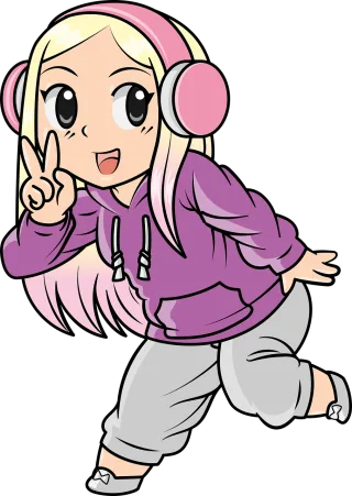 Woman Blonde Gamer Stickdatei