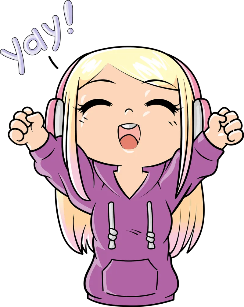 Woman Blonde Gamer Stickdatei – Musik