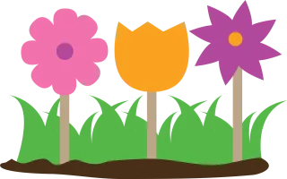 Flowers Garden Grass Stickdatei