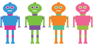 Robots Computers Bots Stickdatei – Kinder
