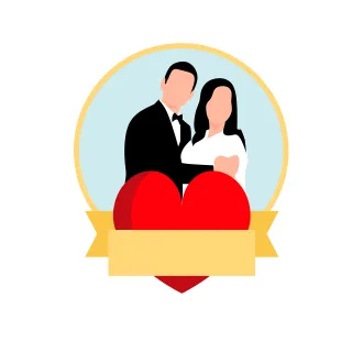 Wedding Married Couple Stickdatei