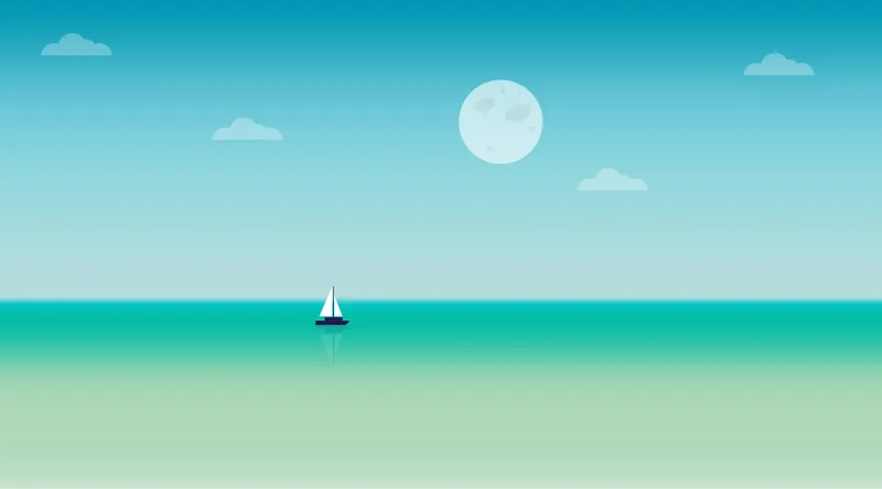 Ocean Sunset Sailboat Stickdatei – Fahrzeuge