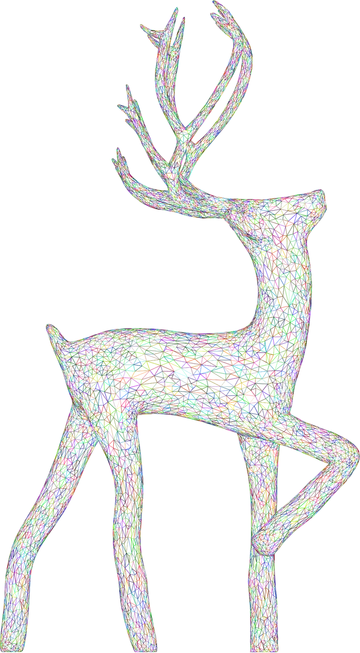 Deer Animal Antlers Stickdatei – Weihnachten