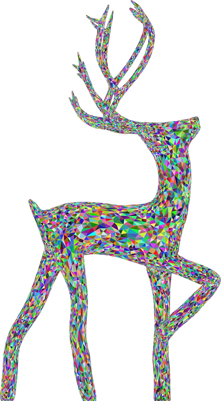 Deer Animal Antlers Stickdatei – Weihnachten