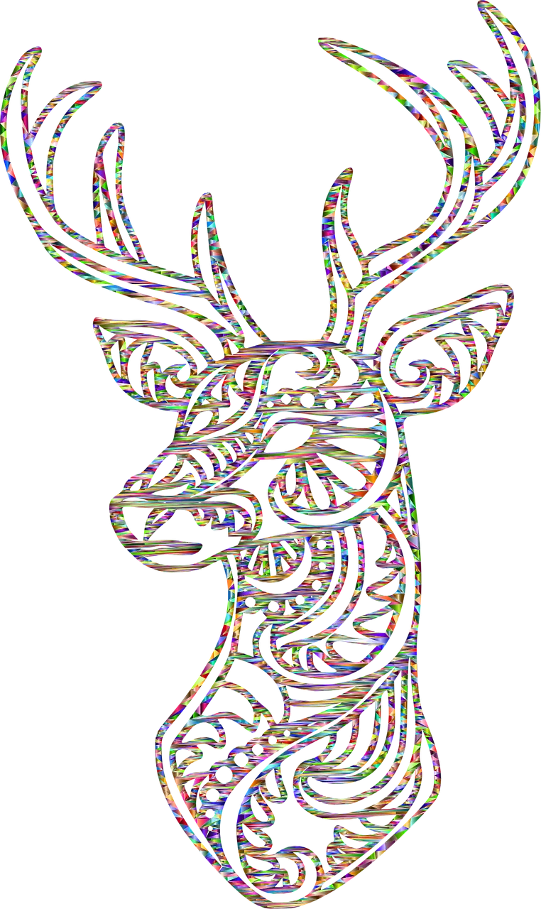 Deer Animal Nature Stickdatei – Weihnachten