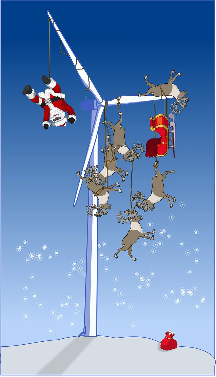 Wind Turbine Accident Stickdatei – Weihnachten