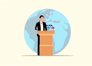 Public speaking Statement News Stickdatei