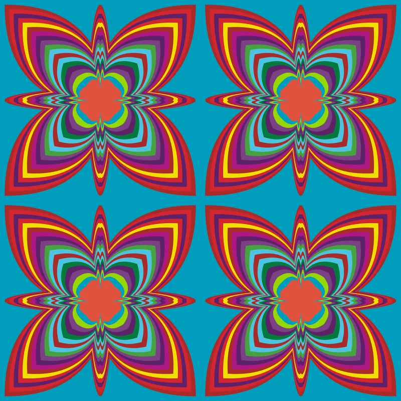Geometric Beautiful flowers Flower wallpaper Stickdatei – Blumen