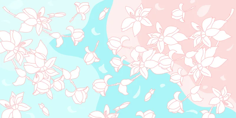 Background Ornamental Magnolia Stickdatei – Blumen