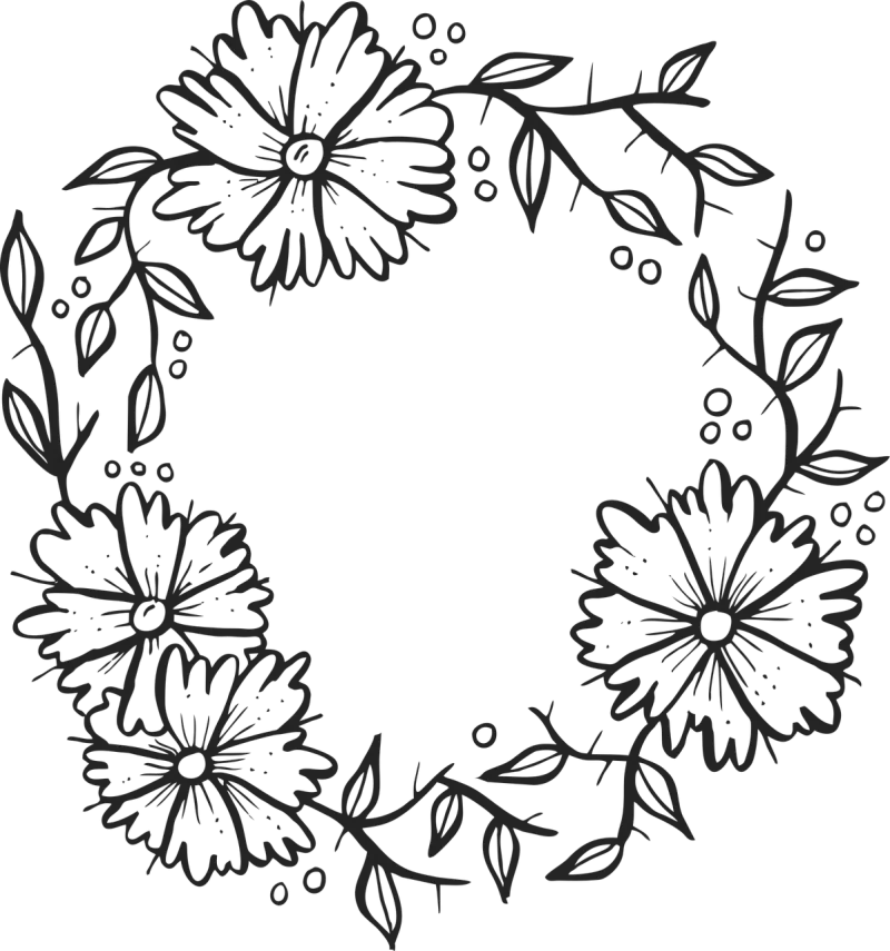 Flower Drawing Flower background Stickdatei – Blumen