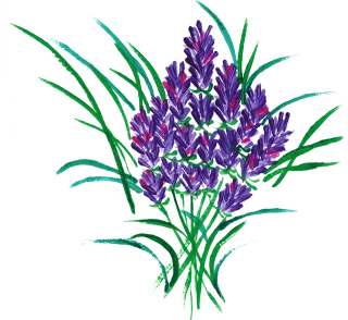 Lavender Watercolor Flowers Stickdatei