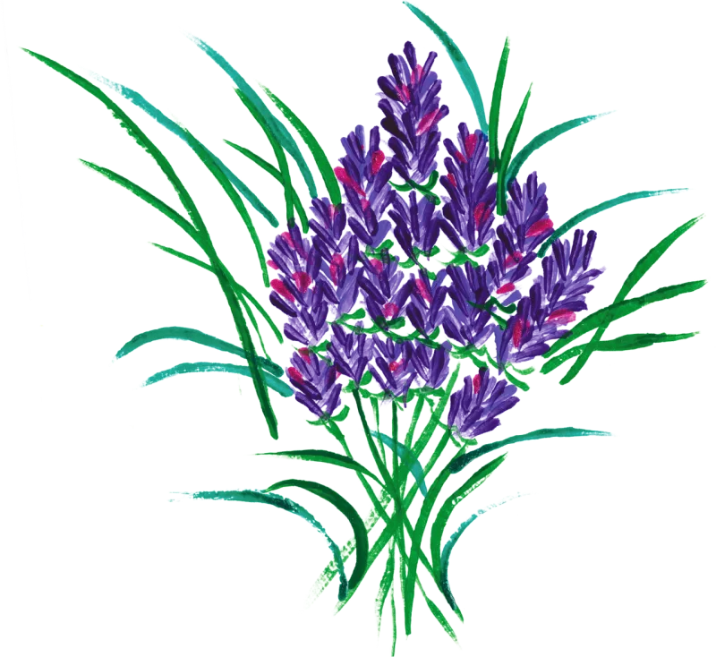 Lavender Watercolor Flowers Stickdatei – Blumen