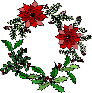 Christmas Christmas wreath Ornament Stickdatei