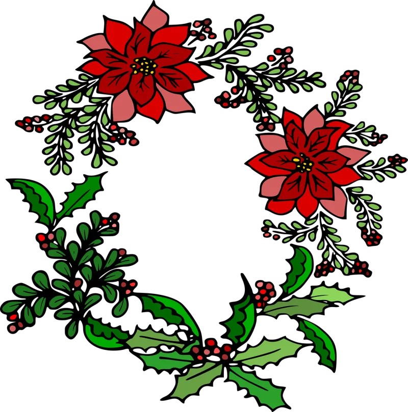 Christmas Christmas wreath Ornament Stickdatei – Weihnachten