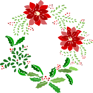 Christmas Christmas wreath Holly Stickdatei – Weihnachten