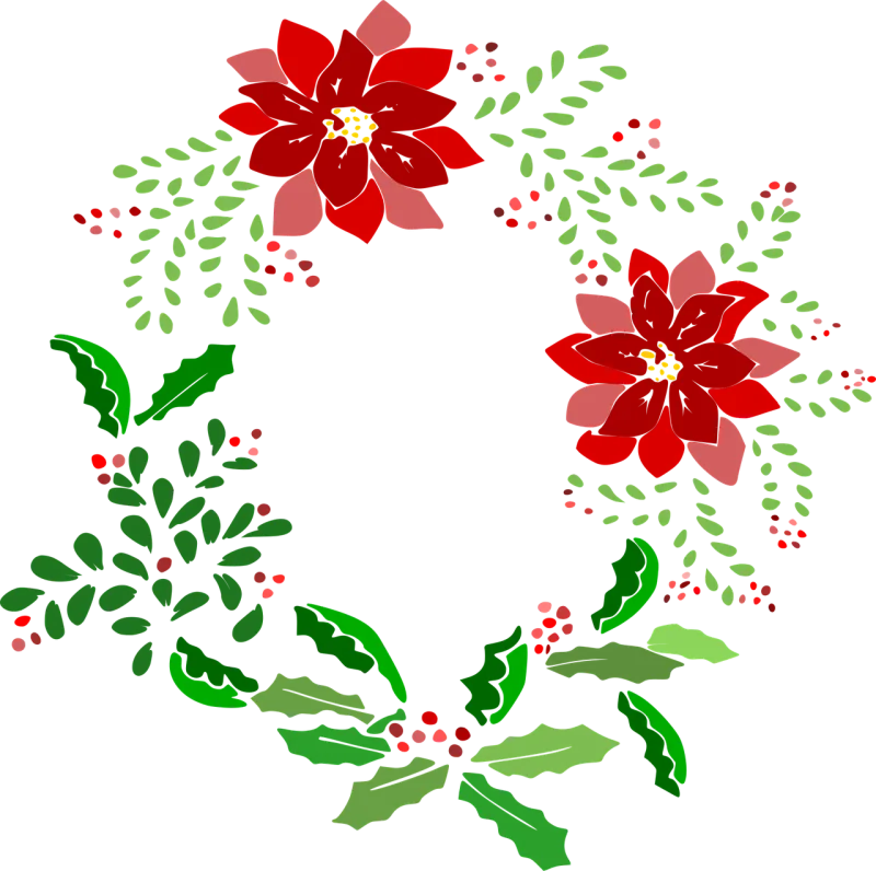 Christmas Christmas wreath Holly Stickdatei – Weihnachten