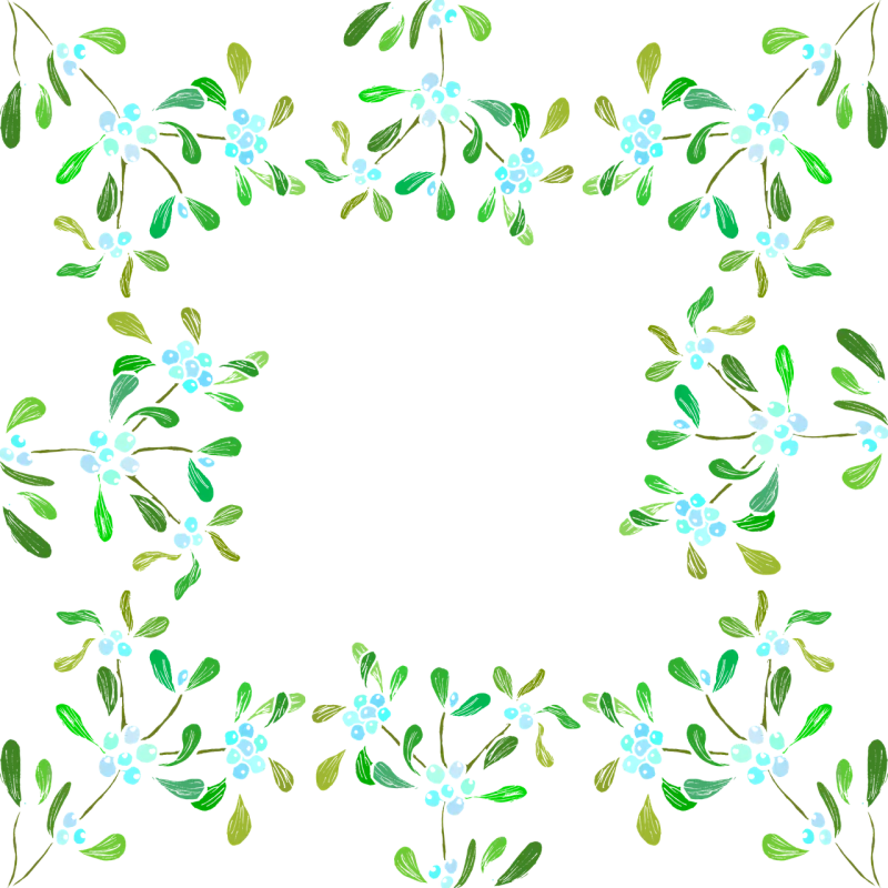 Mistletoe Nature Christmas Stickdatei – Weihnachten