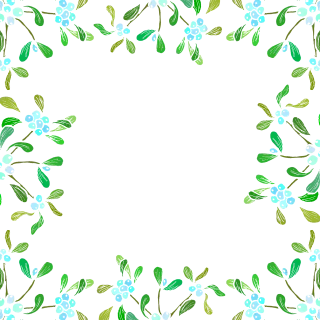 Mistletoe Christmas Christmas frame Stickdatei – Weihnachten