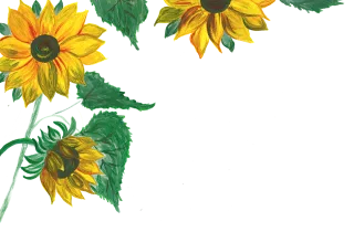 Sunflowers Yellow flowers Watercolor Stickdatei
