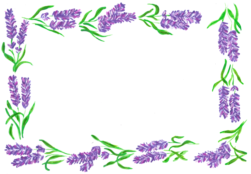 Lavender Lavender border Border Stickdatei – Blumen