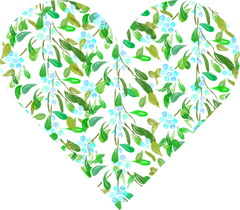 Heart Christmas Mistletoe Stickdatei – Herzen & Liebe
