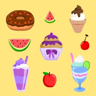 Dessert Sweet Fruit Stickdatei