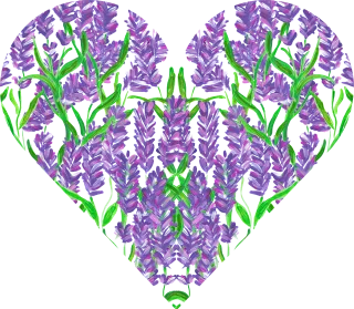 Heart Love Lavender Stickdatei